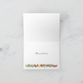 Custom Sugar Skulls and Flowers Note Card Kaart (Binnen)