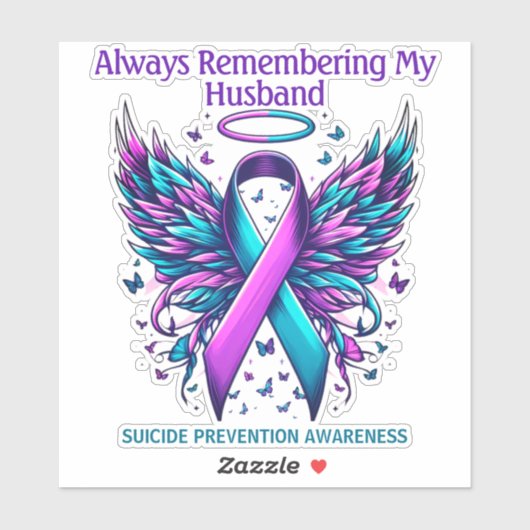 Custom Suicide Prevention Awareness Memorial Sticker (Vel)