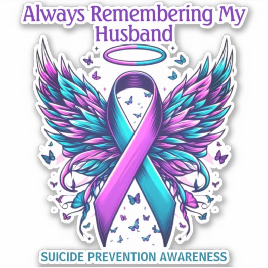 Custom Suicide Prevention Awareness Memorial Sticker (Voorkant)
