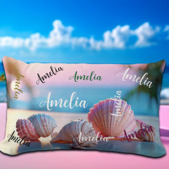 Custom Summer Beach Elegant Kussen (Creator heeft geüpload)