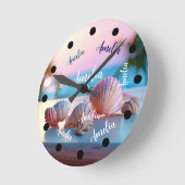 Custom Summer Beach Elegant Ronde Klok (Hoek)