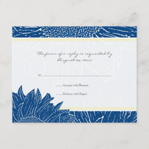 ::custom : Sunflower Carte RSVP : Jaune & Marine
