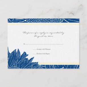 ::custom : Sunflower Carte RSVP : Jaune & Nav