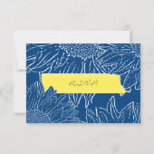 ::custom : Sunflower Carte RSVP : Jaune & Nav (Dos)