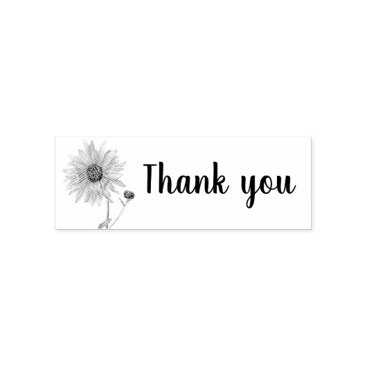 Custom Sunflower Hartelijk dank Zelfinktende Stempel (Design)