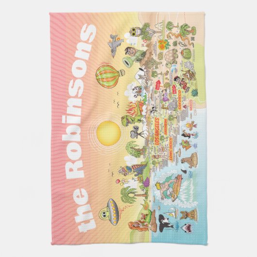 Custom Sunny California Theedoek (Verticaal)