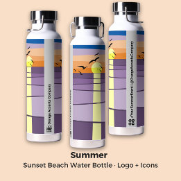 Custom Sunset Design · Event & Social Connect Waterfles