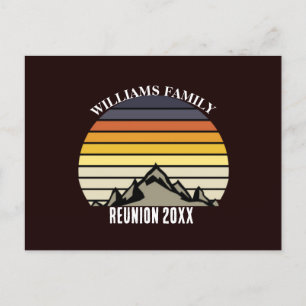 Custom Sunset Mountain Family Reunion Briefkaart