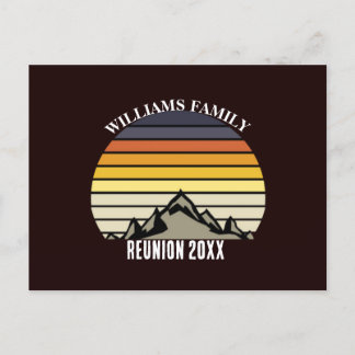 Custom Sunset Mountain Family Reunion Briefkaart