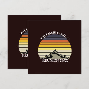 Custom Sunset Mountain Family Reunion Kaart