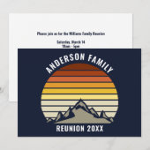 Custom Sunset Mountain Family Reunion Kaart (Voorkant / Achterkant)