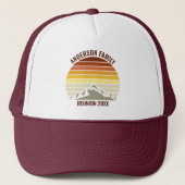 Custom Sunset Mountain Family Reunion Trucker Pet (Voorkant)