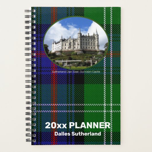 Custom Sutherland Schotse Clan Foto Weekly Planner (Voorkant)