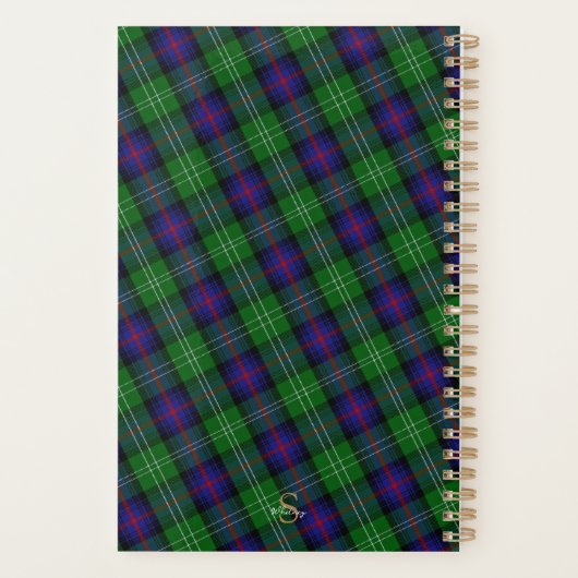Custom Sutherland Schotse Tartan Maandelijks Weekb Planner (Achterkant)