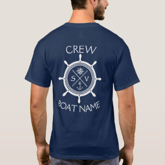 Custom SV Sailing Vessel Logo "Your Name Here" T-S T-shirt