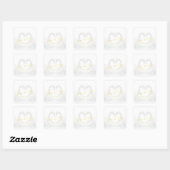Custom Swan Wedding Save the Date Vierkante Sticker (Vel)