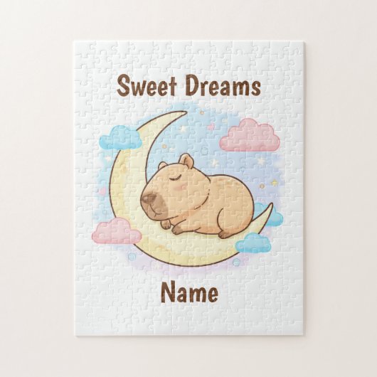 Custom Sweet Dreams Capybara Jigsaw Puzzle (Vertical)