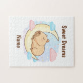 Custom Sweet Dreams Capybara Jigsaw Puzzle Legpuzzel (Horizontaal)