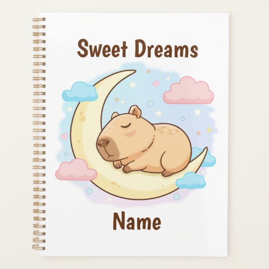 Custom Sweet Dreams Capybara Planner (Devant)