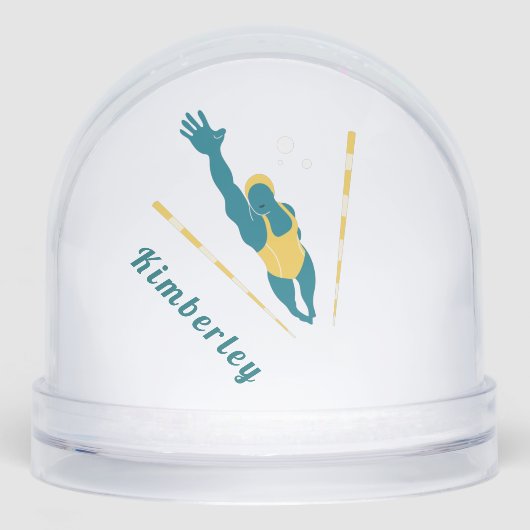 Custom Swimmer Snow Globe Gift (Avant)