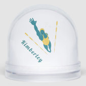 Custom Swimmer Snow Globe Gift Sneeuwbol (Voorkant)