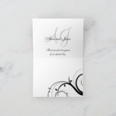 Custom Swirl Wedding Bedankt Opmerking Kaarten (Binnen)