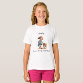 Custom T-Shirt – Girl & Dog Design (Devant entier)