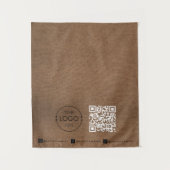 Custom Table Runner Banner Linen Business QR Code Wandkleed (Voorkant)