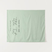 Custom Table Runner Banner Modern Script Green Wandkleed (Voorkant (horizontaal))