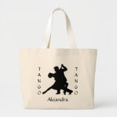 Custom Tango Dance Silhouette Canvas tas (Voorkant)