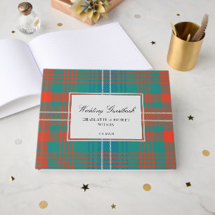 Custom Tartan Rustic Wilson Plaid Wedding Gastenboek