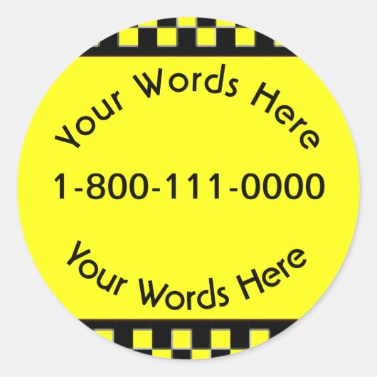 Custom Taxi Company Sticker (Voorkant)