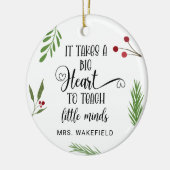 Custom Teacher Appreciation Gift Kerstmis Keramisch Ornament (Links)