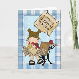 Custom Teacher Appreciation Wenskaart Feestdagen Kaart