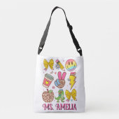 Custom Teacher Bag, Custom Back to School Bag Crossbody Tas (Achterkant)
