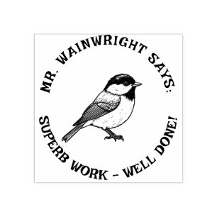 Custom Teacher Chickadee Stempel Schattige "Superb