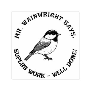 Custom Teacher Chickadee Stempel Schattige "Superb