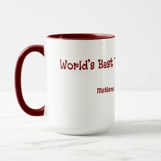 Custom Teacher Gift Mug  (Gauche)