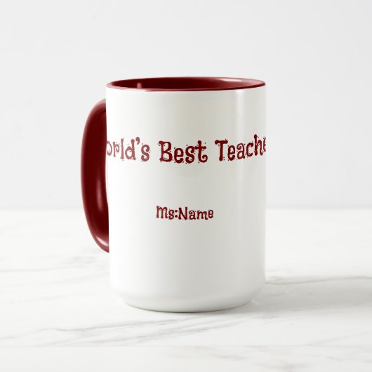 Custom Teacher Gift Mug  (Devant gauche)