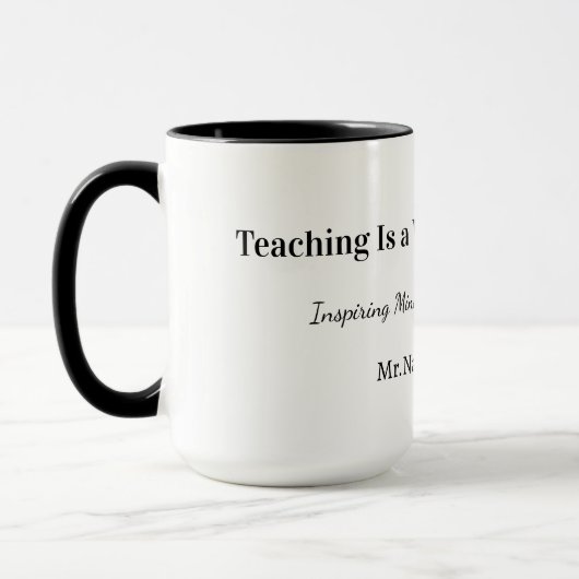 Custom Teacher Gift Mug (Gauche)