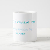 Custom Teacher Gift Mug  Extra Grote Beker (Voorkant)