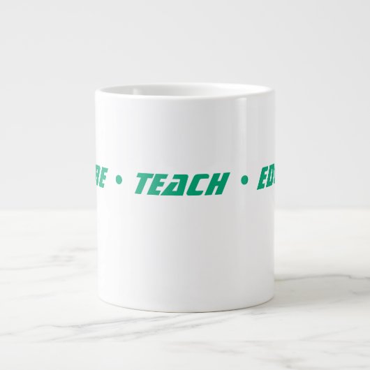 Custom Teacher Gift Mug  Extra Grote Beker (Voorkant)