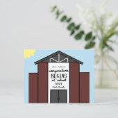 Custom Teacher Grade School House Briefkaart (Staand voorkant)