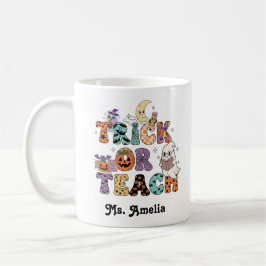 Custom Teacher Mug, Custom Teacher Gift, Halloween Koffiemok
