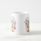 Custom Teacher Name Floral Mug "Teach Love Grow" Koffiemok (Center)