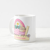Custom Teacher Name Rainbow Apple Coffee Mug (Devant gauche)