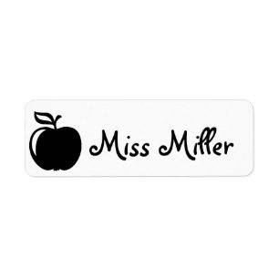 Custom Teacher Name Return Address Label