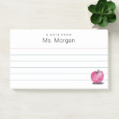 Custom Teacher Name Waterverf Apple Lined Post-it® Notes (Kantoor)