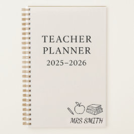 Custom Teacher Planner 2025-2026 – gepersonaliseer