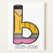 Custom Teacher Planner with Pencil Initial (Dos)
